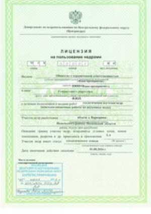 Лицензии на пользование недрами