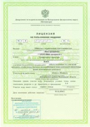 Учет лицензий на пользование недрами